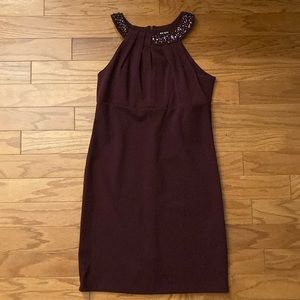 Sequin Mock Neck Dress